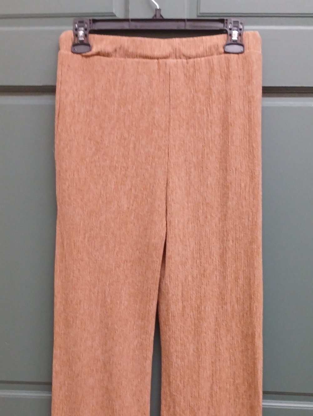 Gilli Ribbed Drawstring Wide-Leg Pants - Rusty Tan Size Medium - Picture 5 of 8